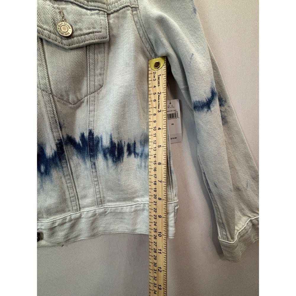 GAP Denim Womens XS Tie Dye Jean Jacket Light Wash Blue NWT 850918-00-1 0000 - Picture 11 of 14